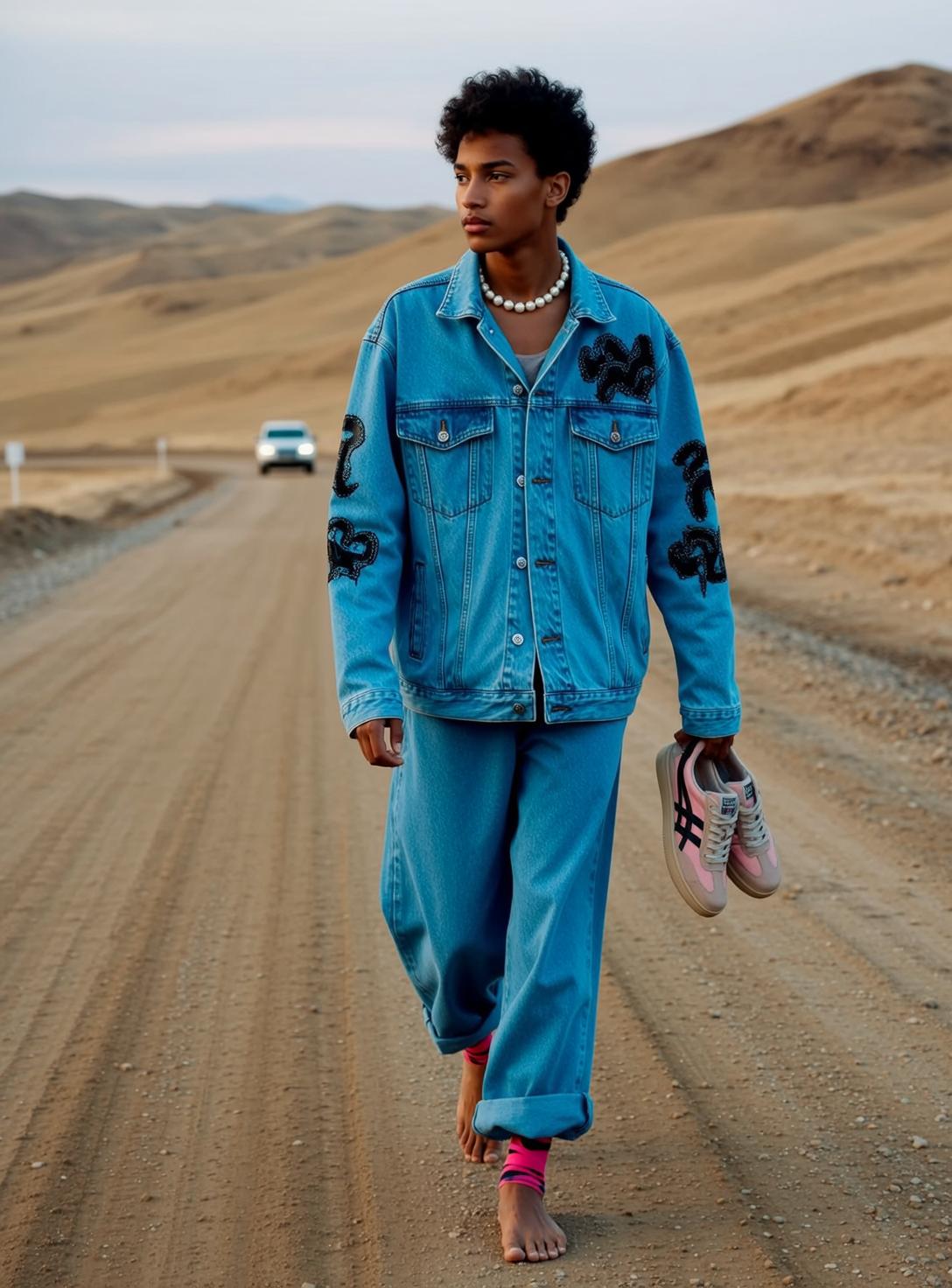 Desert Road Walk Pink Beige Sneakers