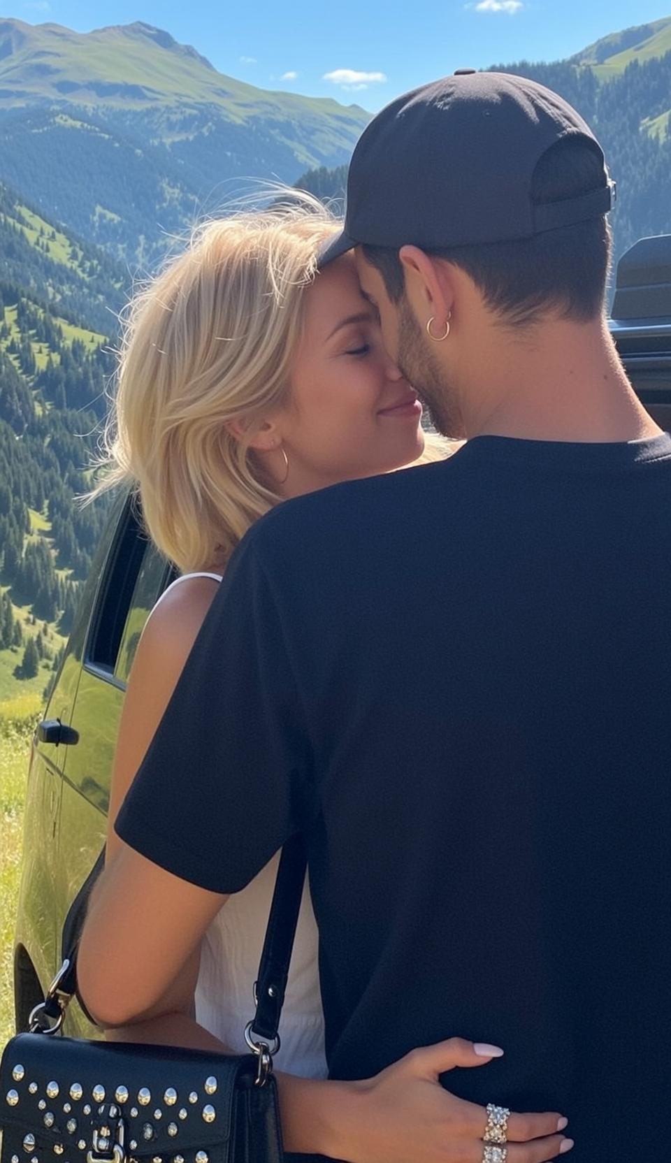 Explore Embracing Their Faces Close Together About