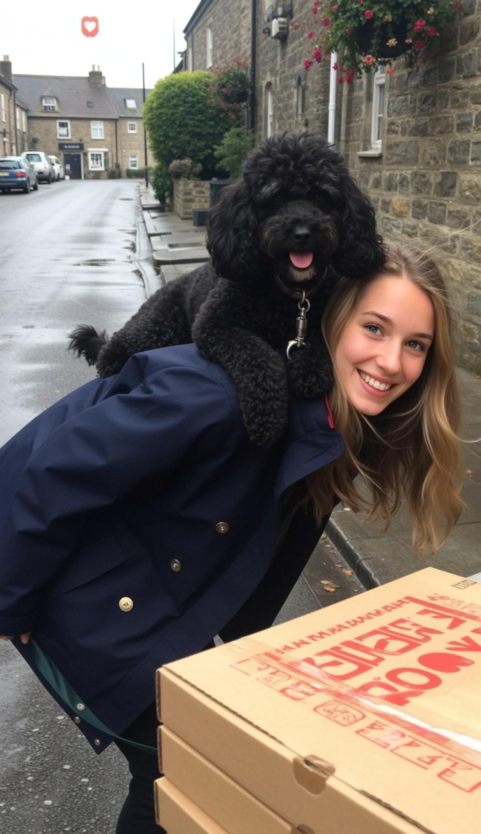 Explore Black Poodle Perched Shoulders Its Body