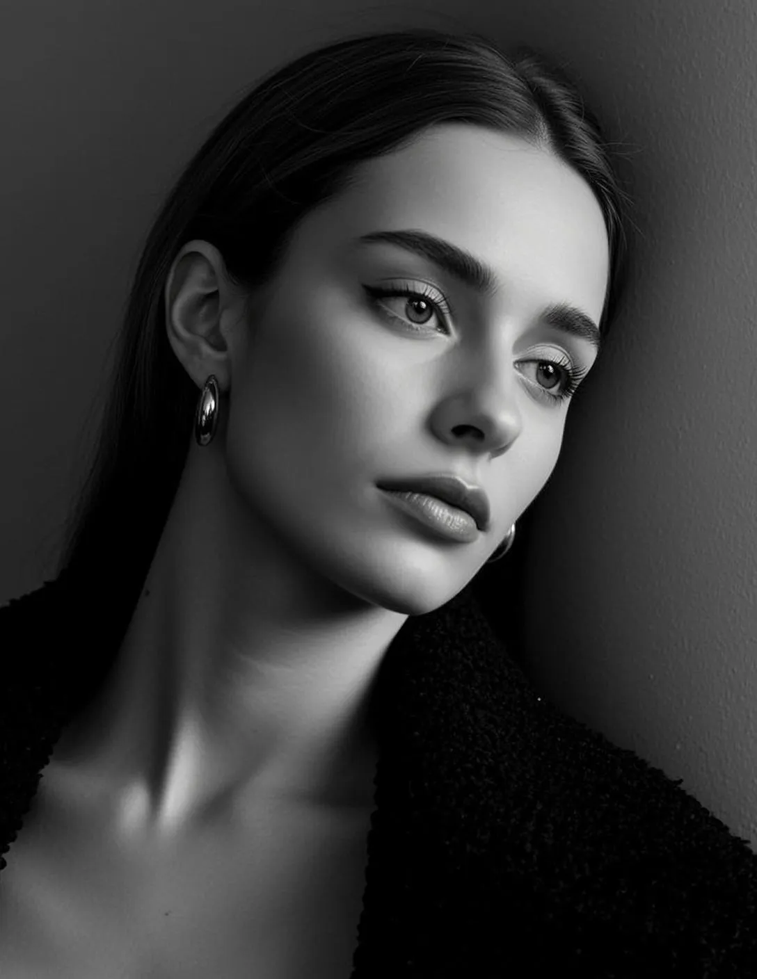 Makeup And Earrings In Fashion Portrait