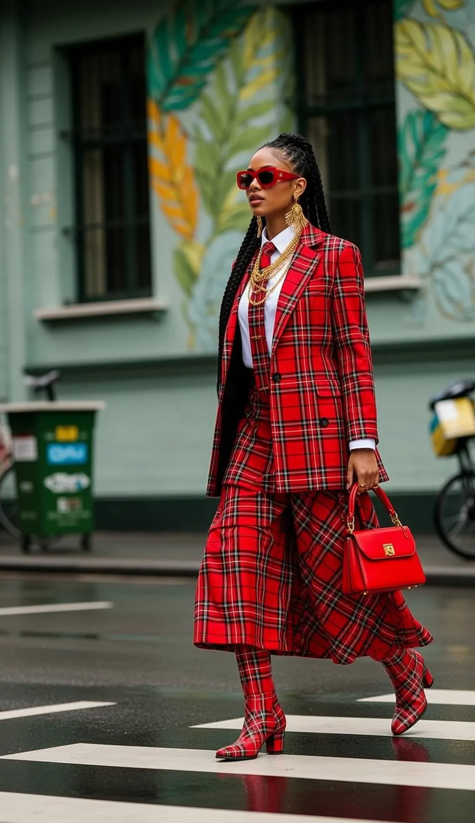 Sunglasses And Necklace On A City Street