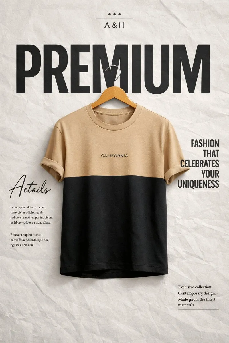 Create End Minimalist Fashion Advertisement Poster Background Light