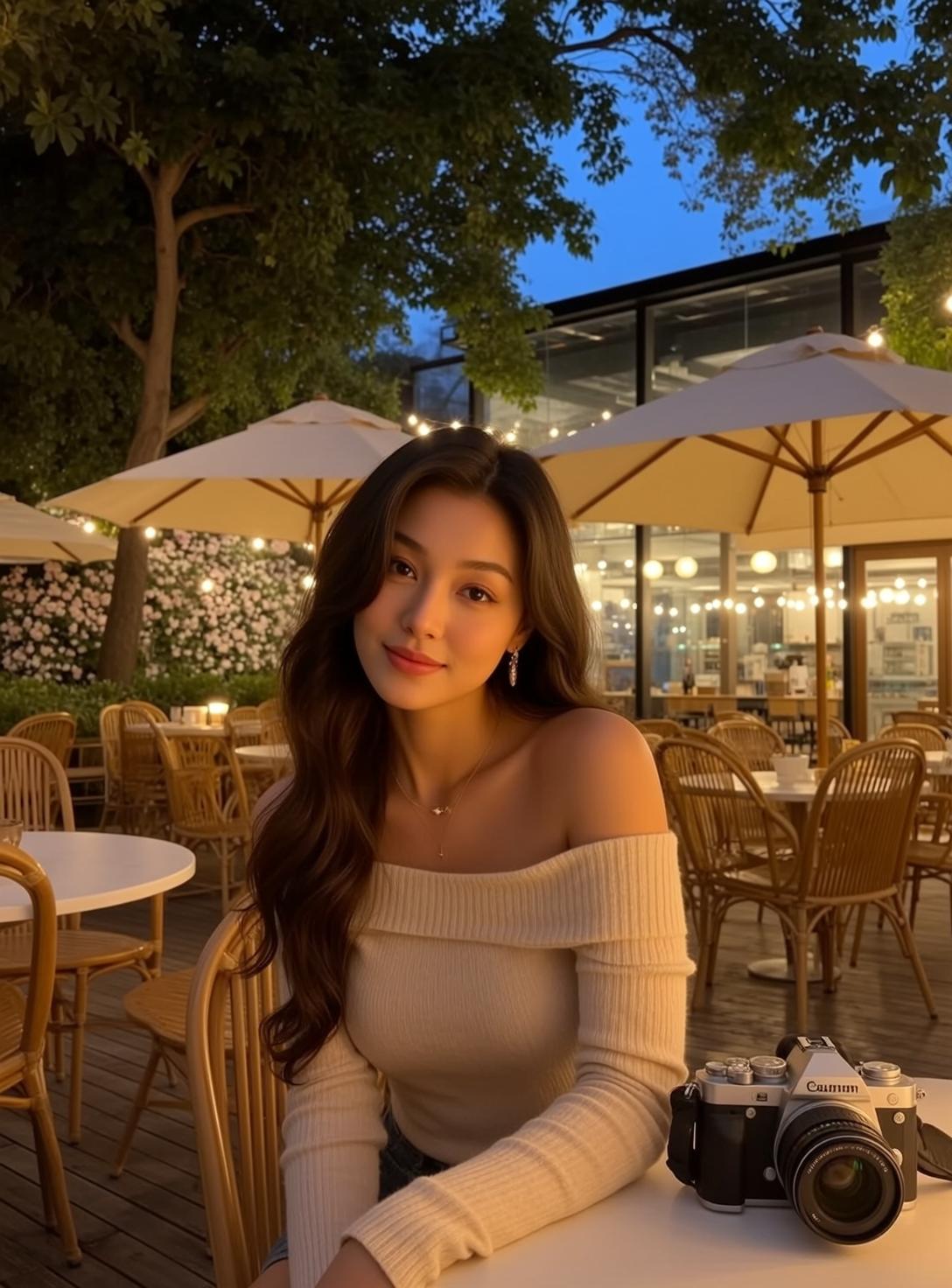 Explore Seated White Table Outdoor Restaurant Setting