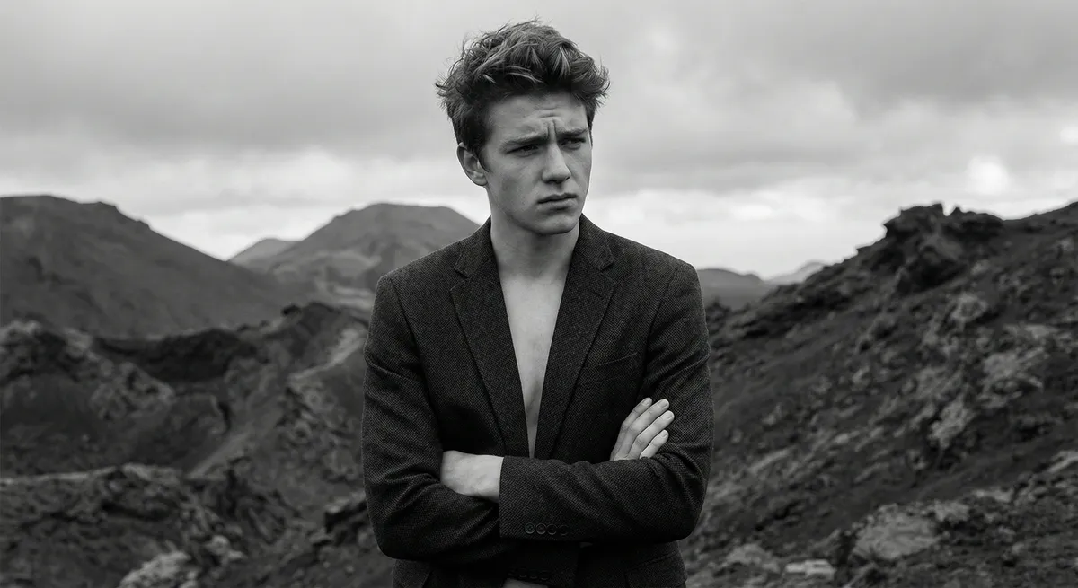 Moody, black and white, contemplative, portrait, desolate