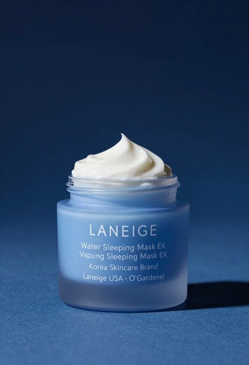 Minimalist Product Shot Light Blue Frosted Glass Jar With Dollop