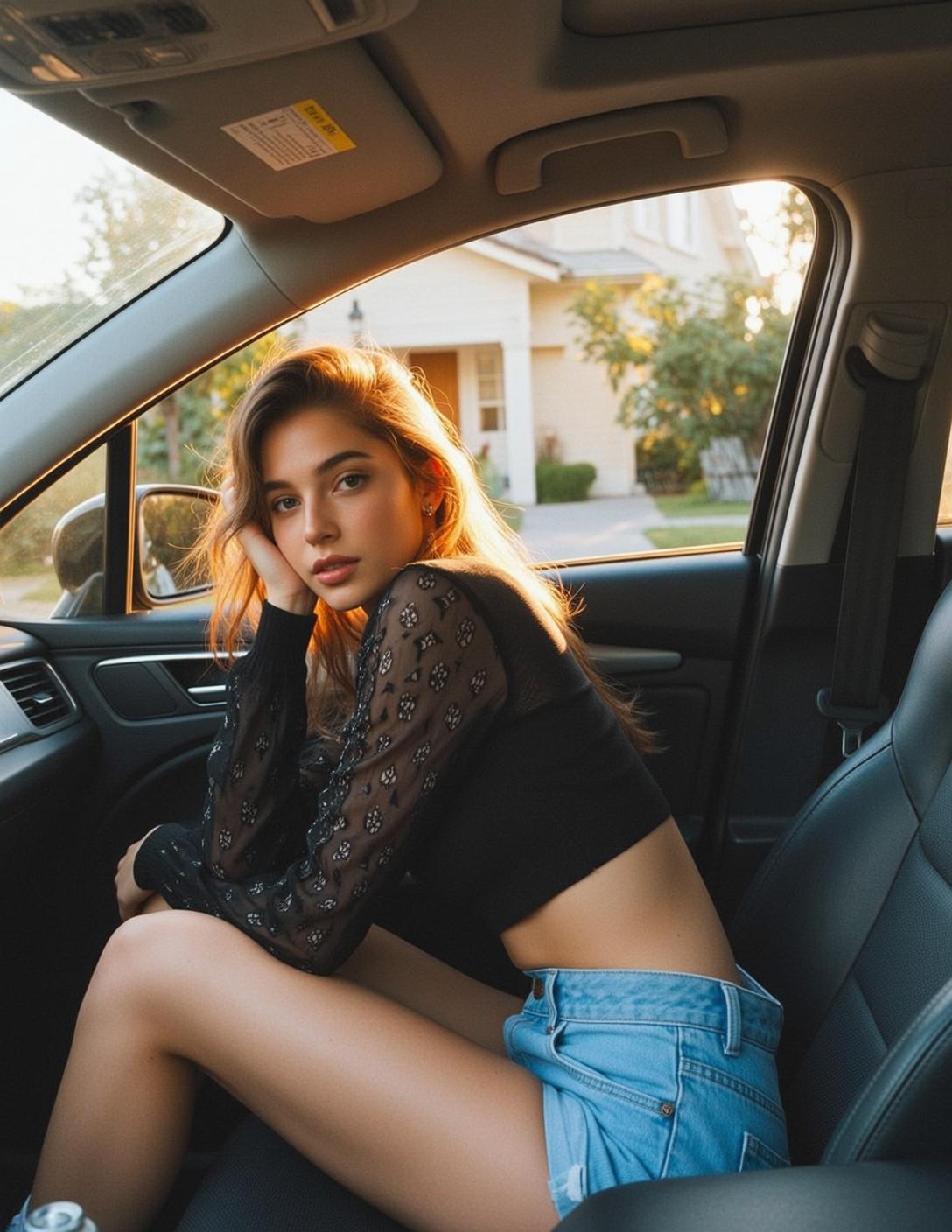 Explore Medium Captures Young Seated Passenger Seat