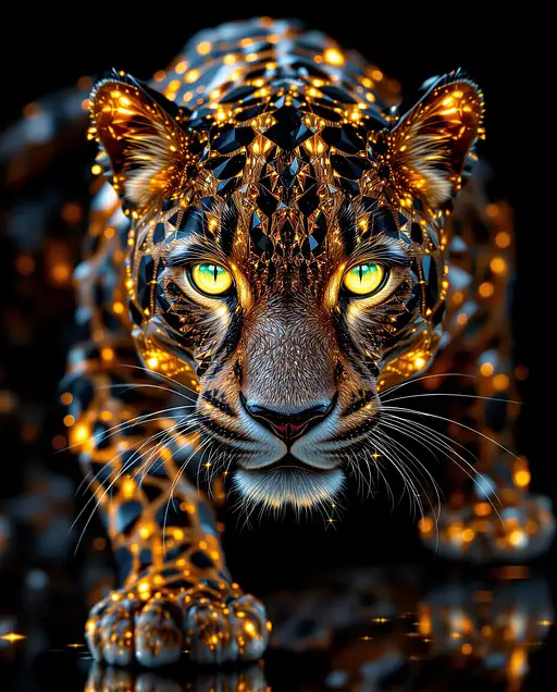 Crystalline Leopard Portrait