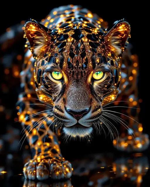 Crystalline Leopard Portrait