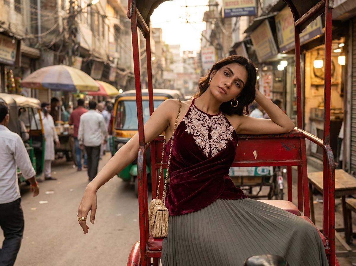 Crowded Old City Street