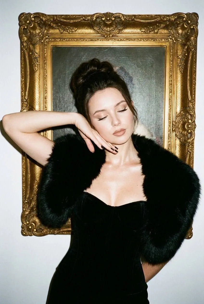 Corset Fur Cape Portrait