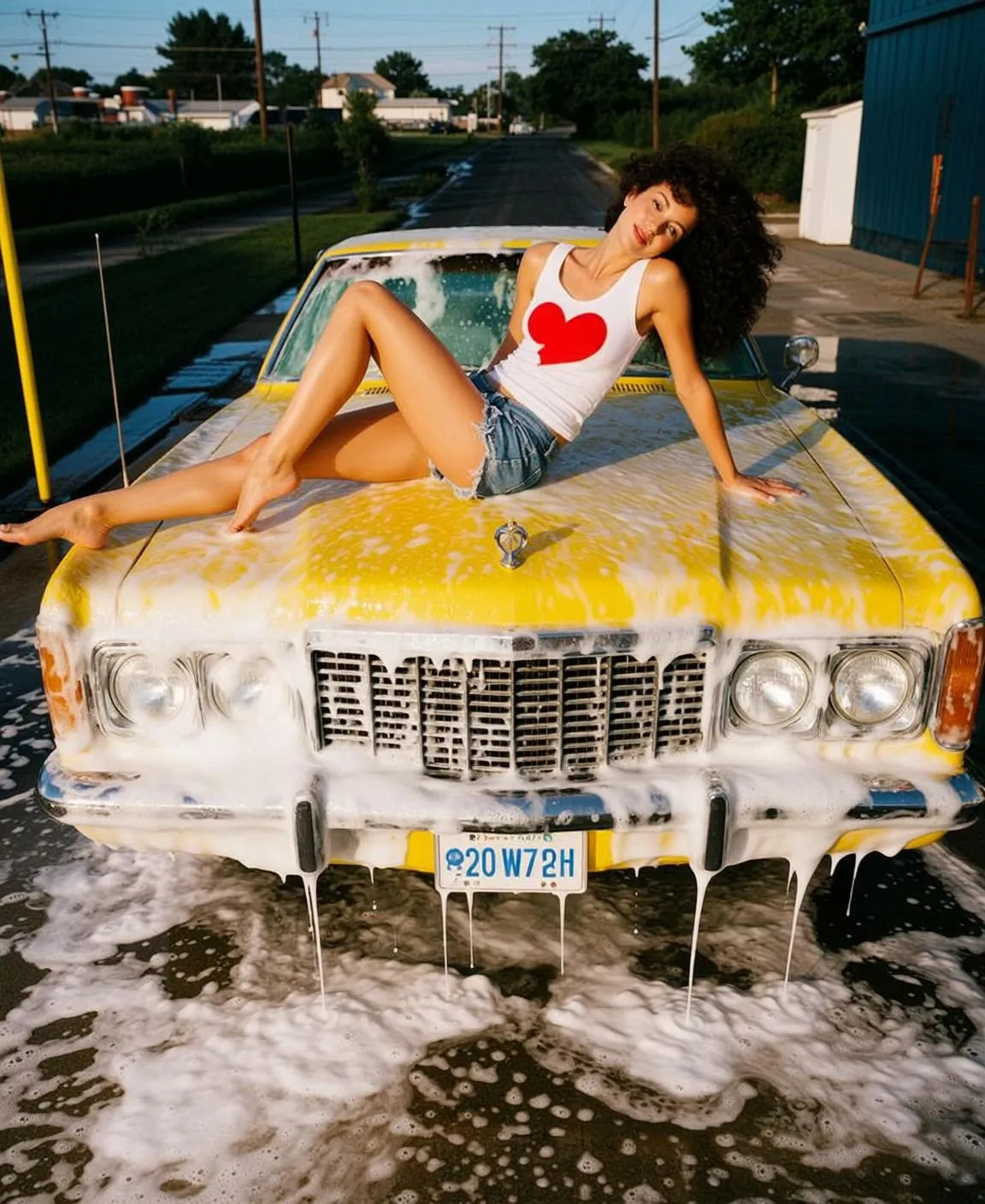 Heart Tank Top Car Wash