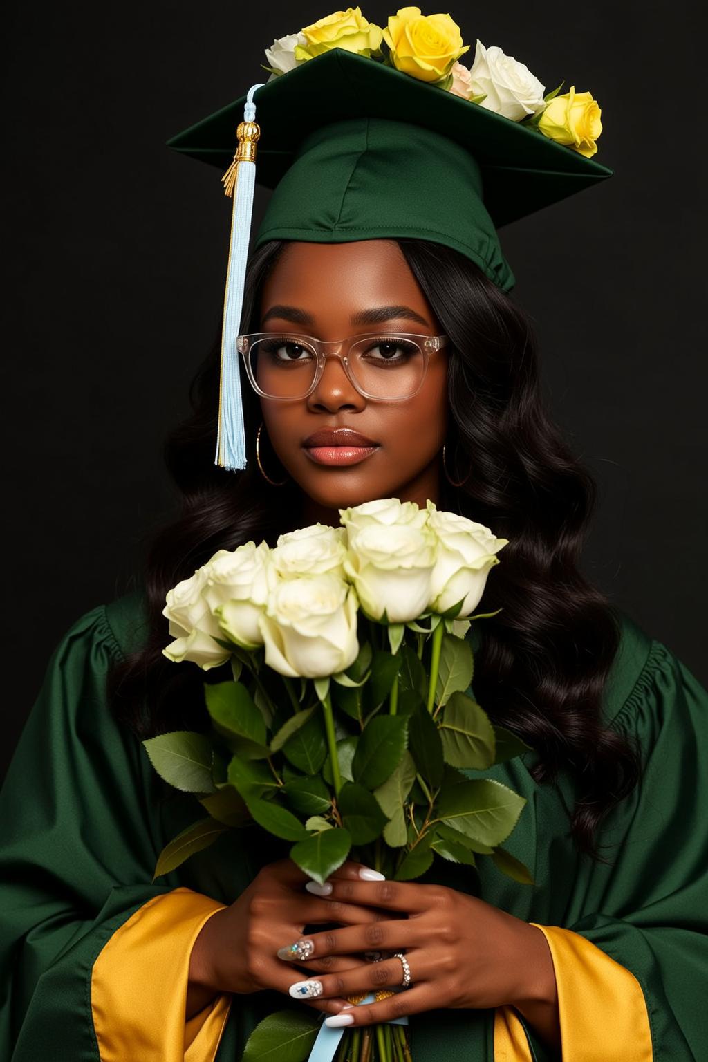 Explore Young Posed Looking Directly Holding Bouquet