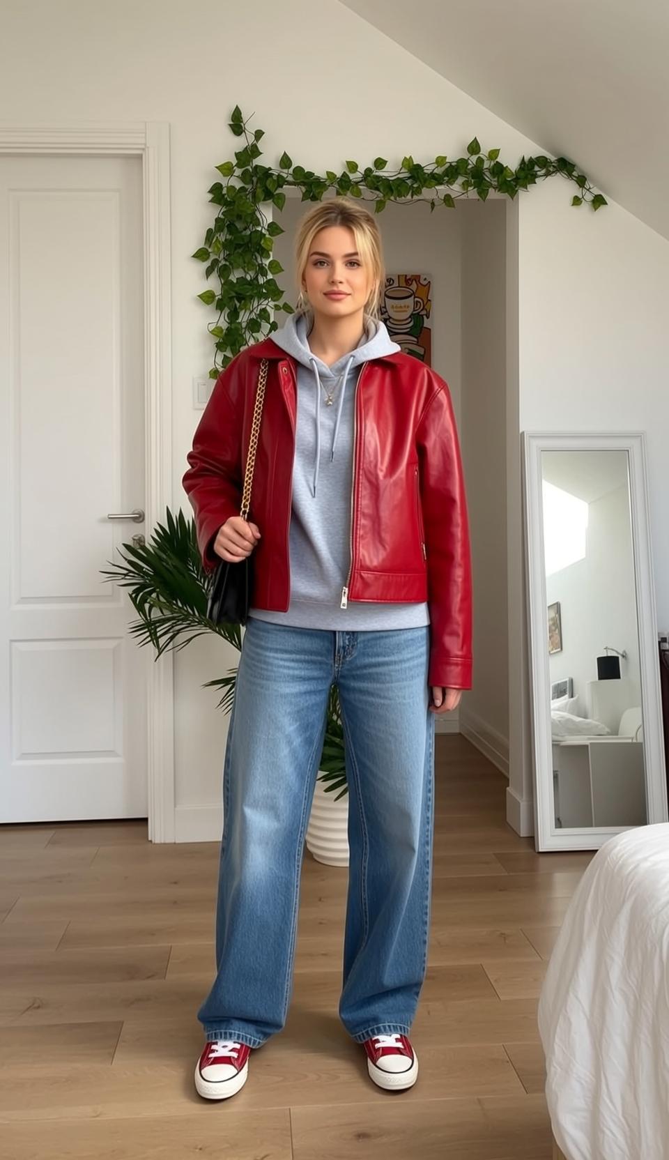 Light Blue Hoodie and Jeans Bedroom