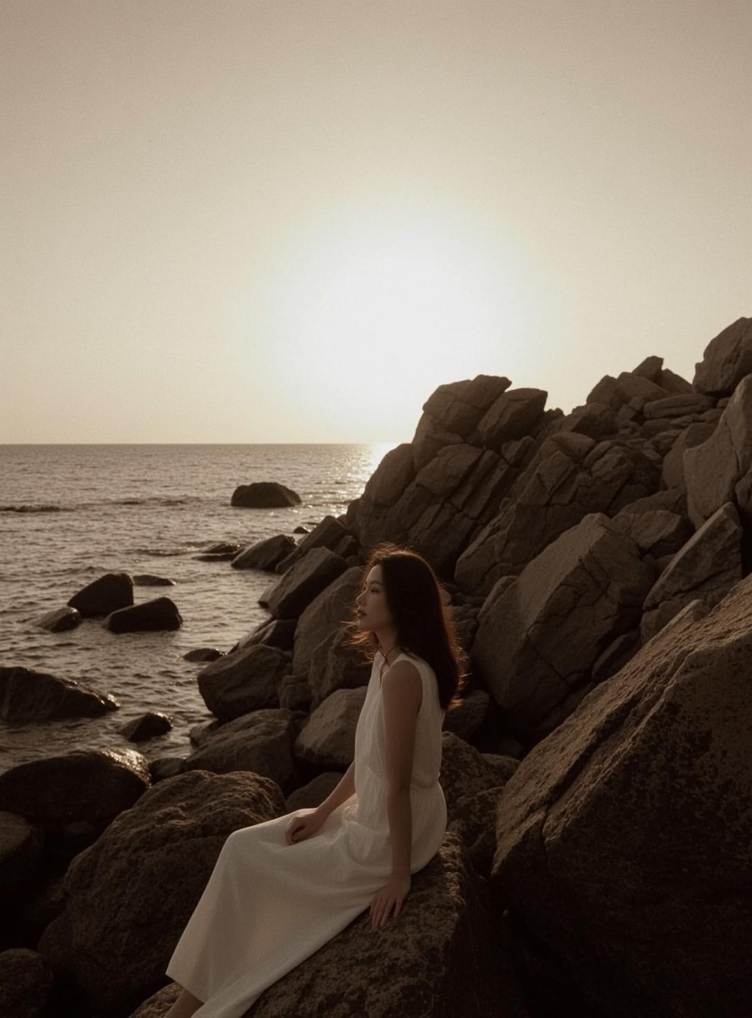 White Skirt Coast Portrait