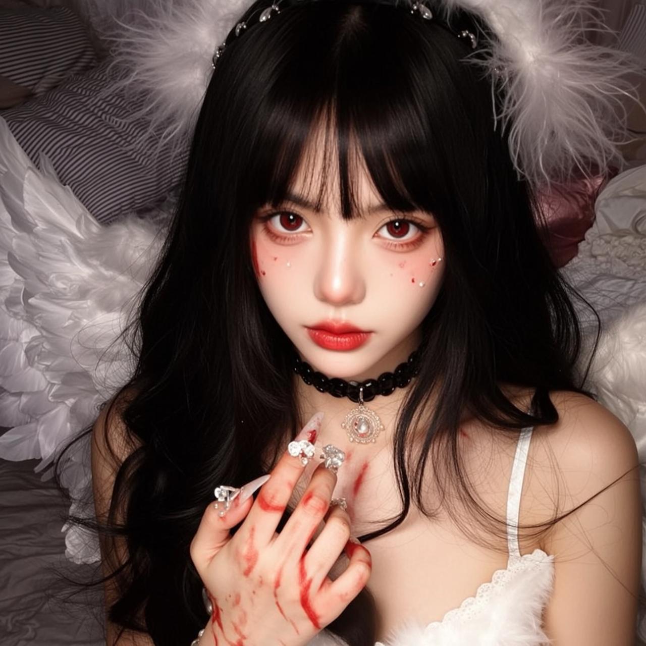 White Wings Blood Splatter
