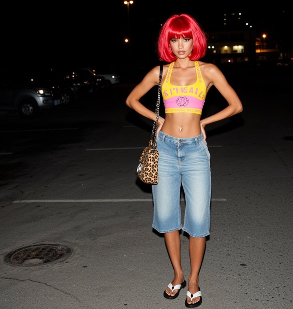Y2k Young Short Bright Red Bob Wig