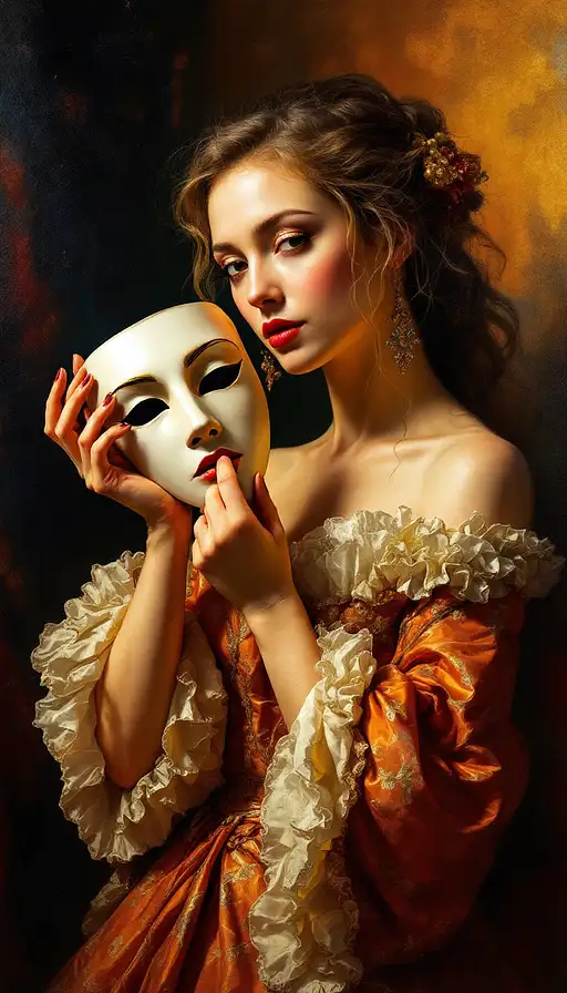 Theatrical Oil Painting Portrait