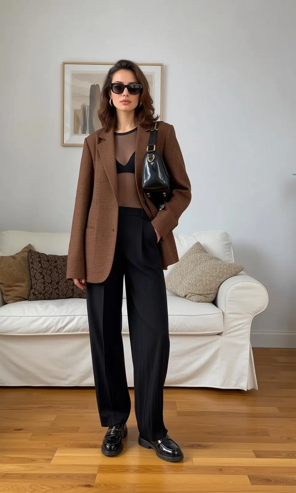 Autumn Young Dark Brown Shoulder-length Wavy Fair