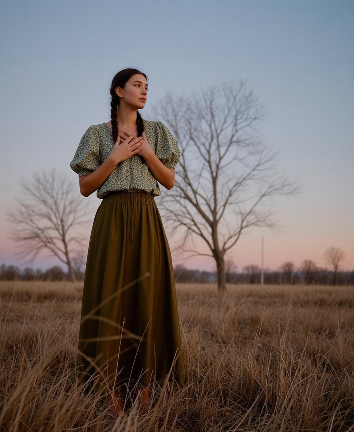 Olive Skirt Field Serenity reference photo
