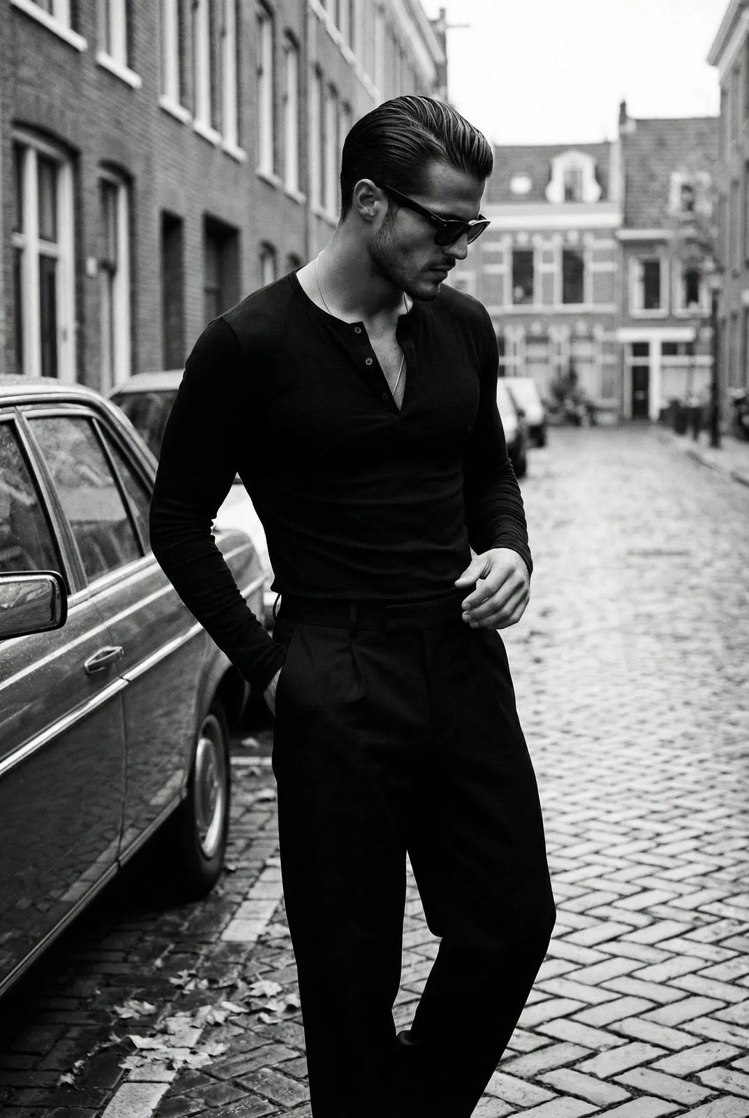 Sunglasses And Necklace On A City Street