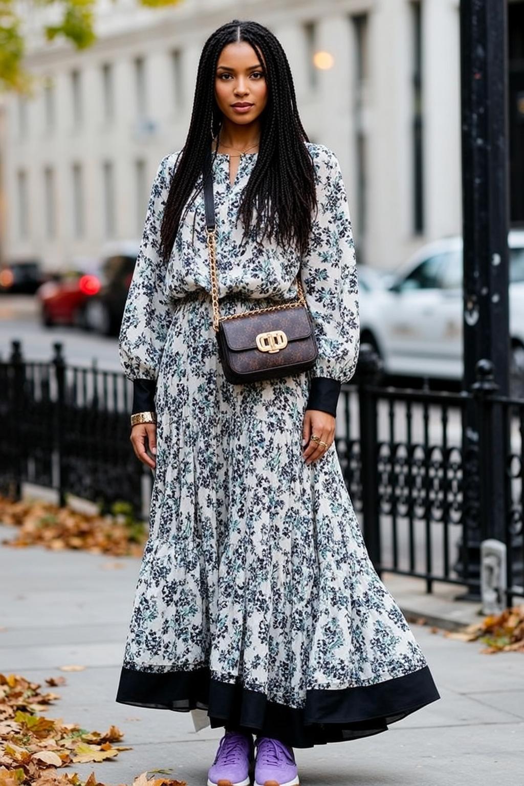 Fashion Week Young Long Dark Braided Hair