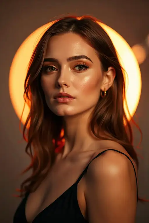Supermodel Portrait Warm Tones