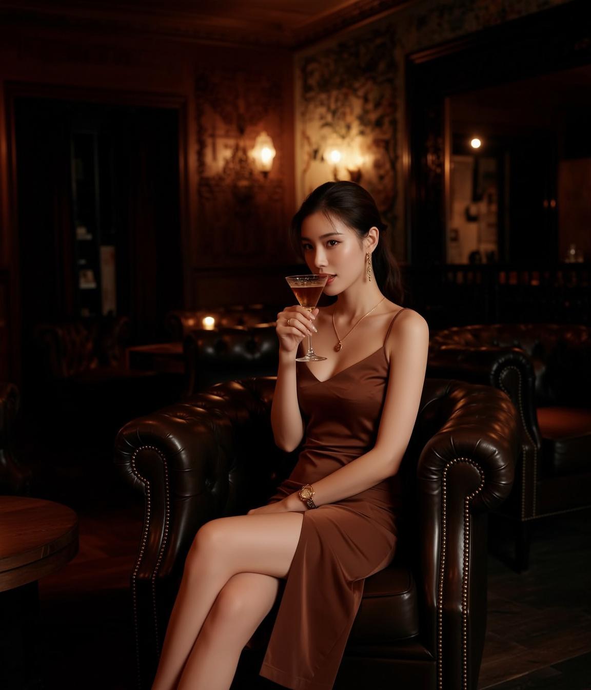 Armchair Martini Glass Smile
