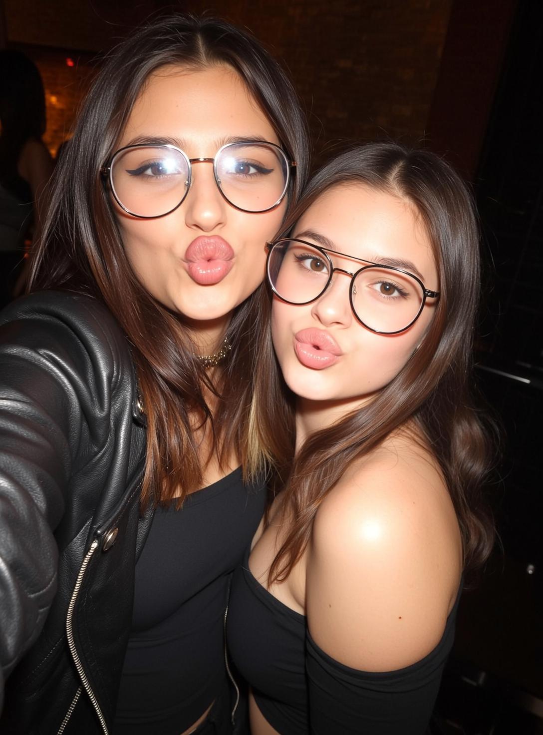Glasses Kiss Selfie Portrait