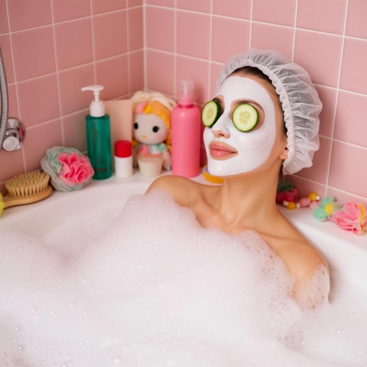 Shower Cap Bathroom Bathtub Bubble