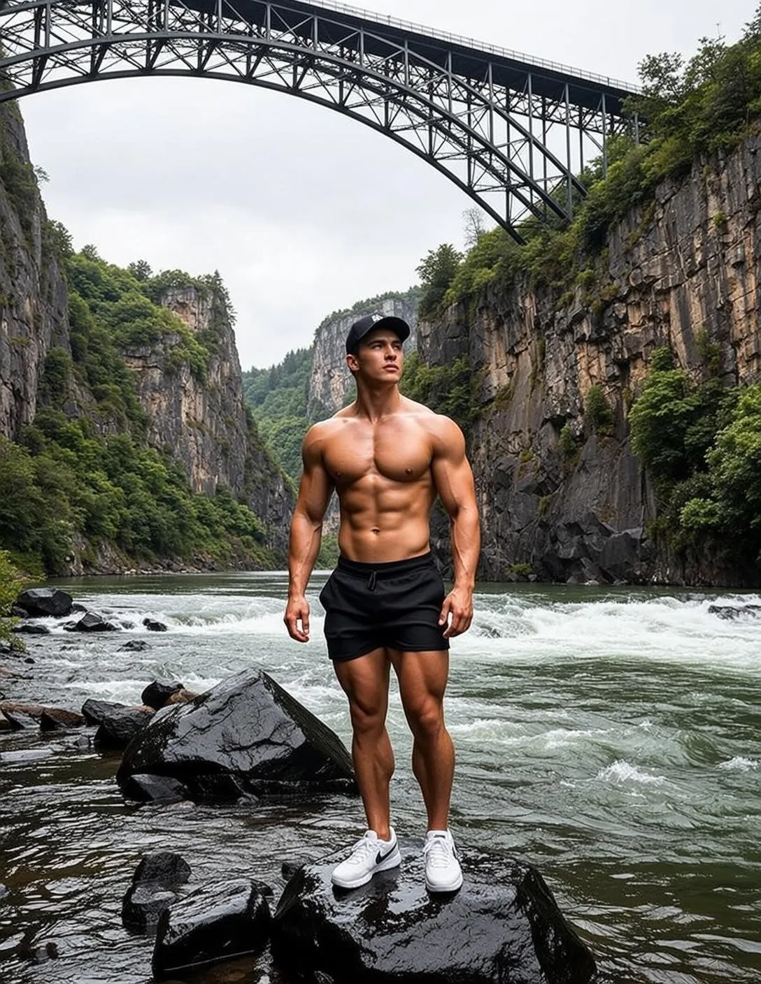 Canyon Riverbank Shoulder Turn