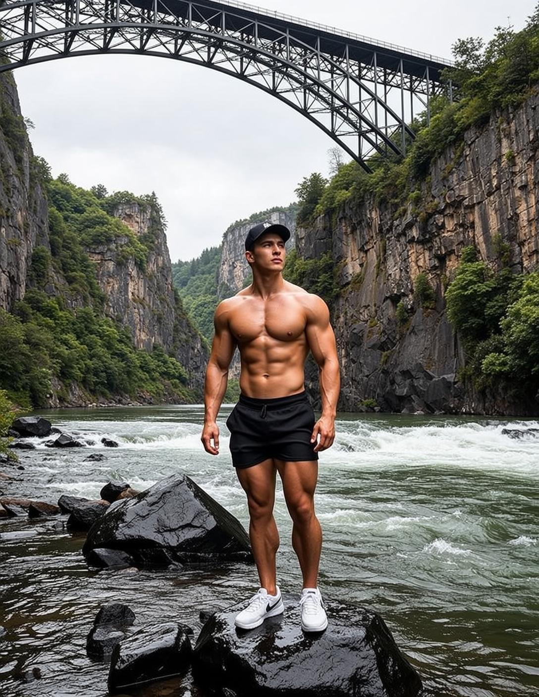 Canyon Riverbank Shoulder Turn