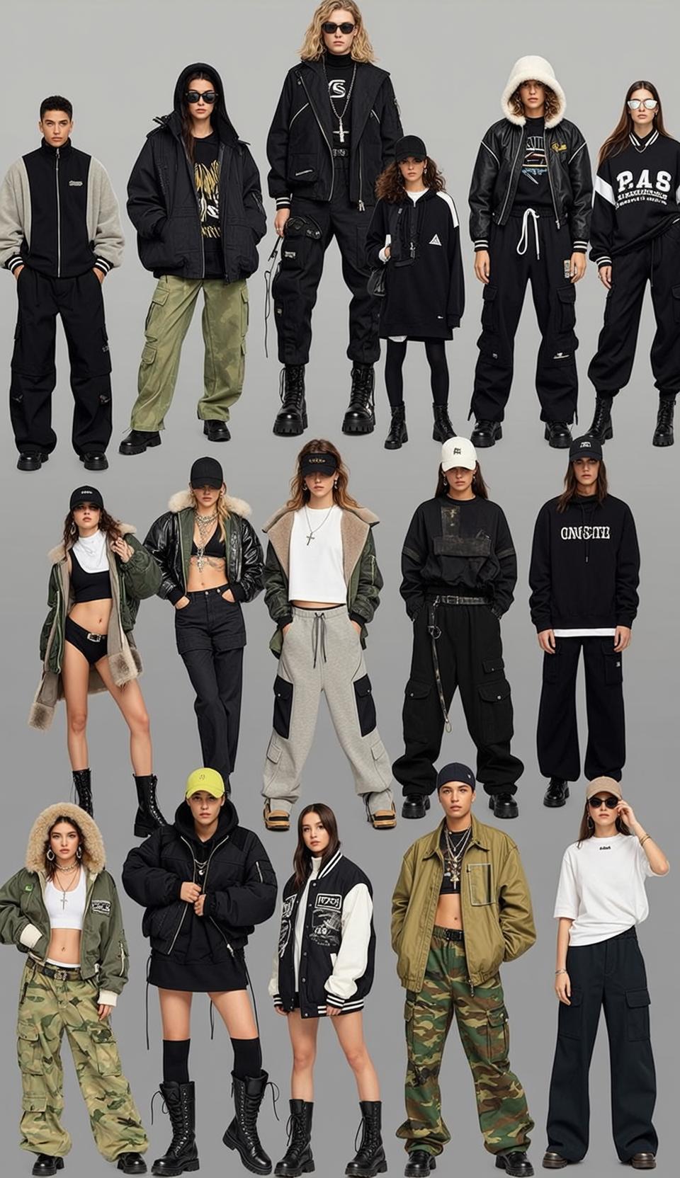 Camouflage Cargo Pants Bomber Jacket Studio