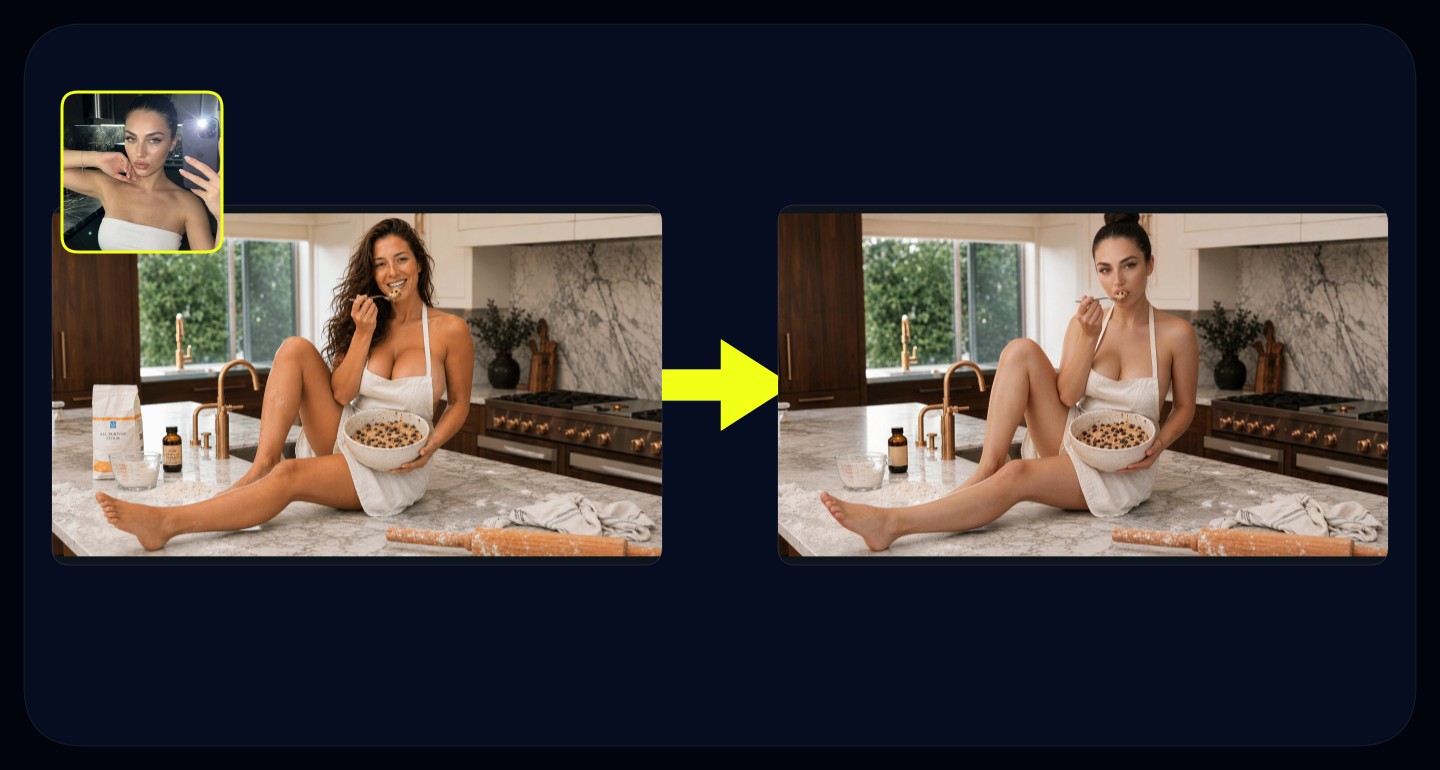 Lily remix walkthrough for Apron Cookie Dough Kitchen Island Pose Barefoot