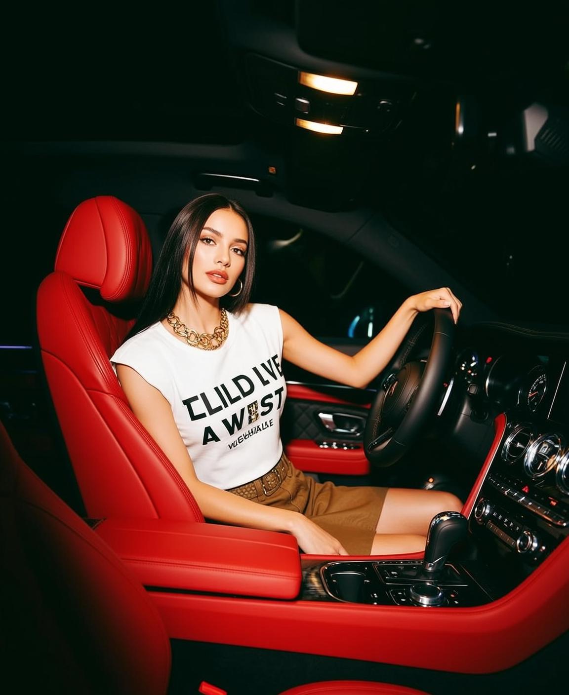 T Shirt Shorts Car