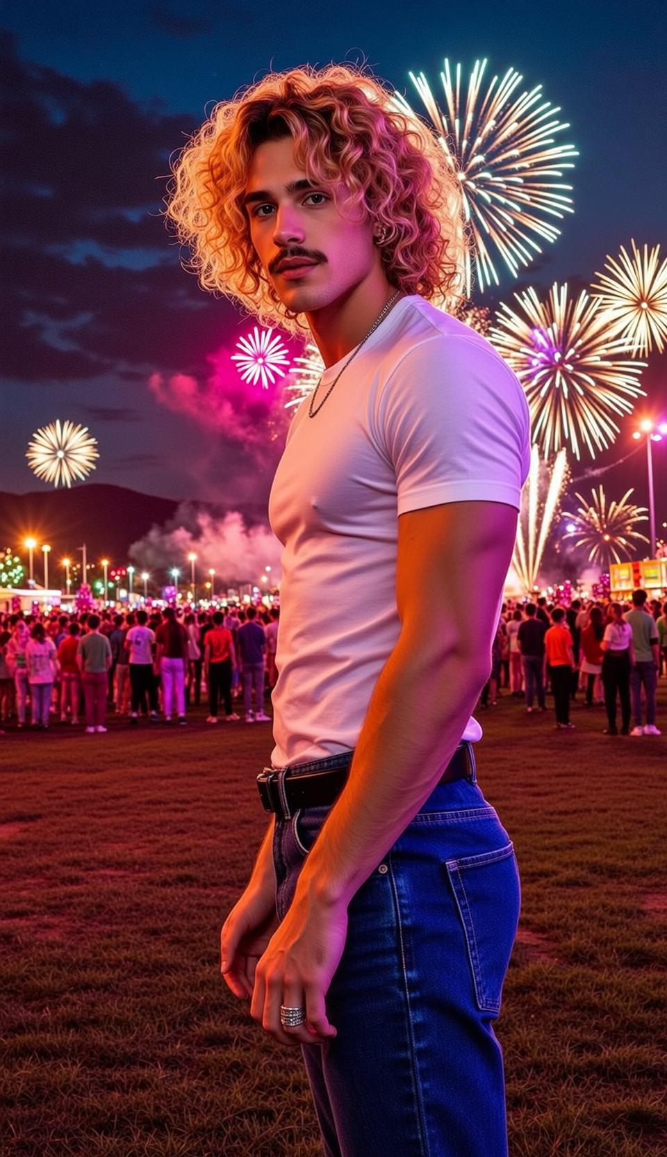 Fireworks Festival Night Pose