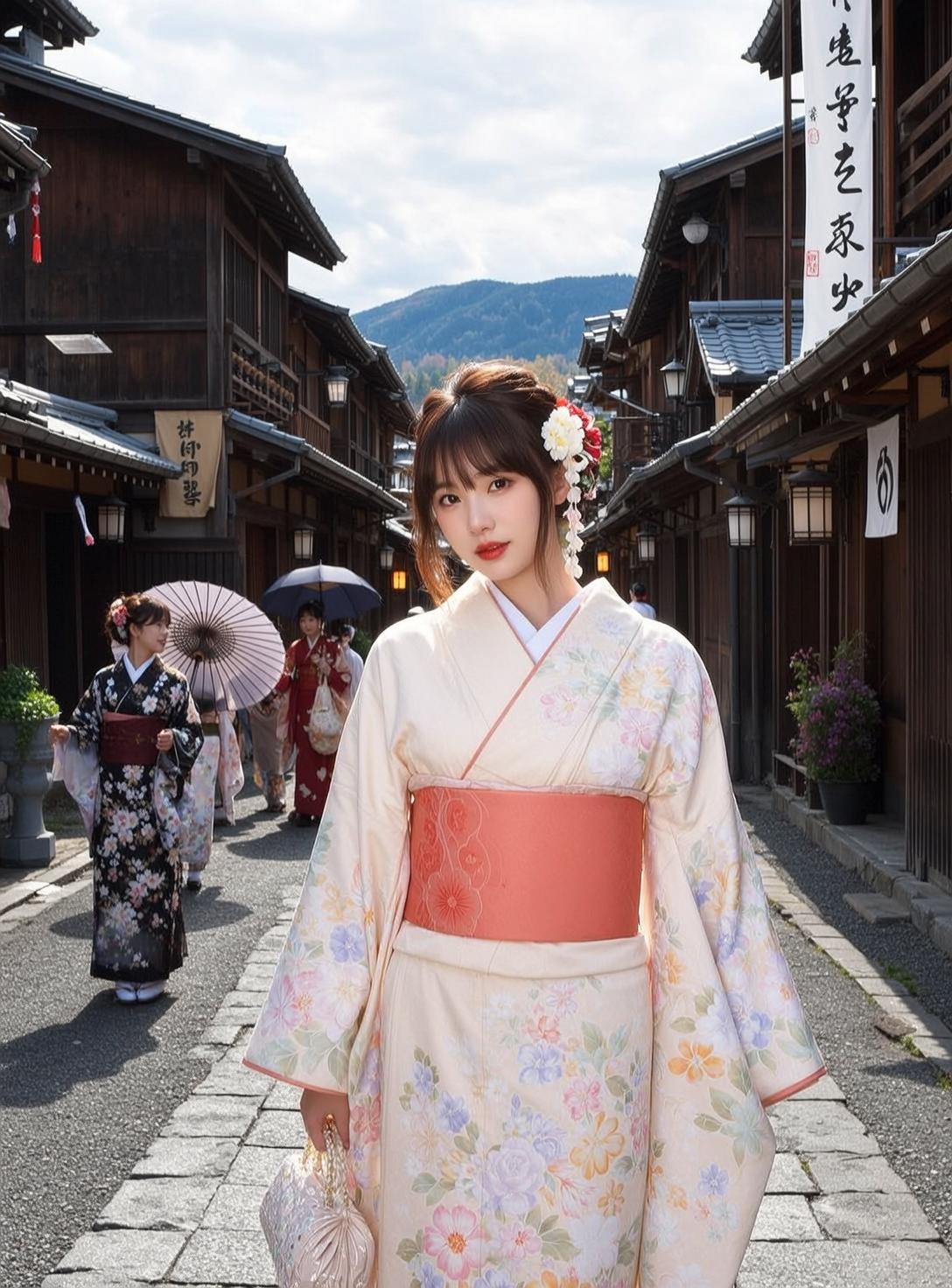 Floral Kimono Pink Obi Handbag