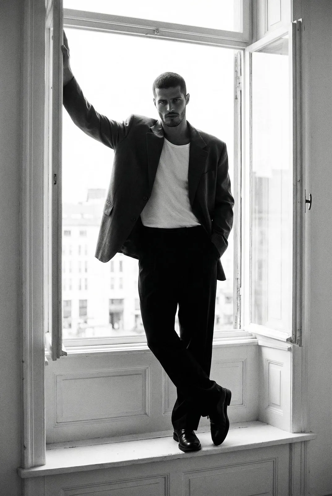 Blazer On Minimalist Apartment Windowsill