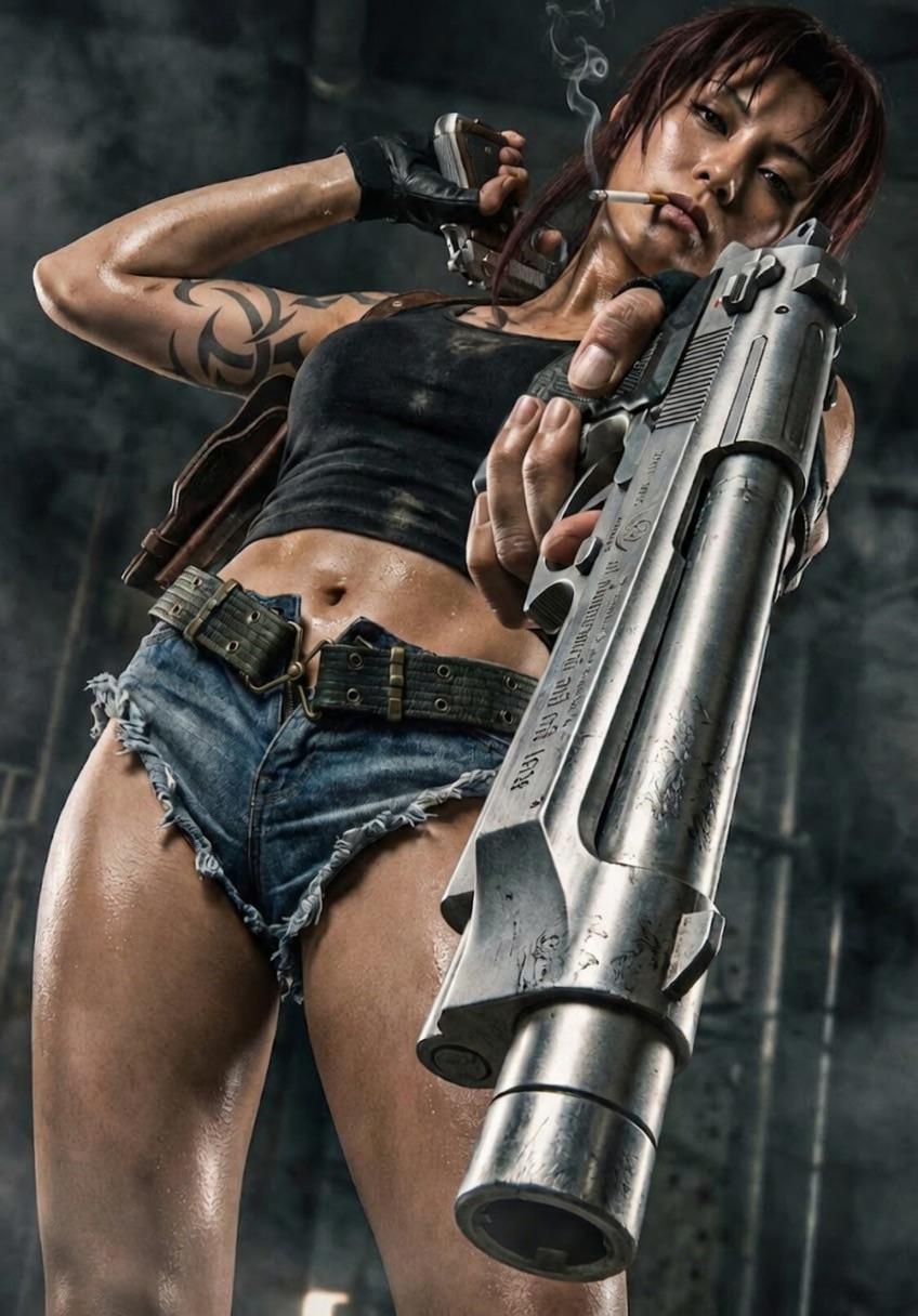 Realistic Person Industrial Setting Pistols