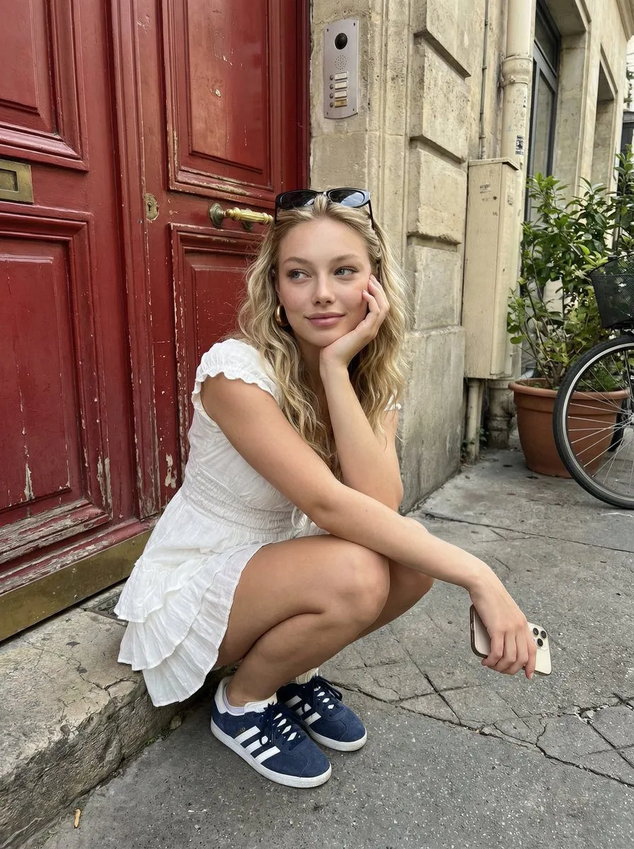 Candid Squatting Portrait