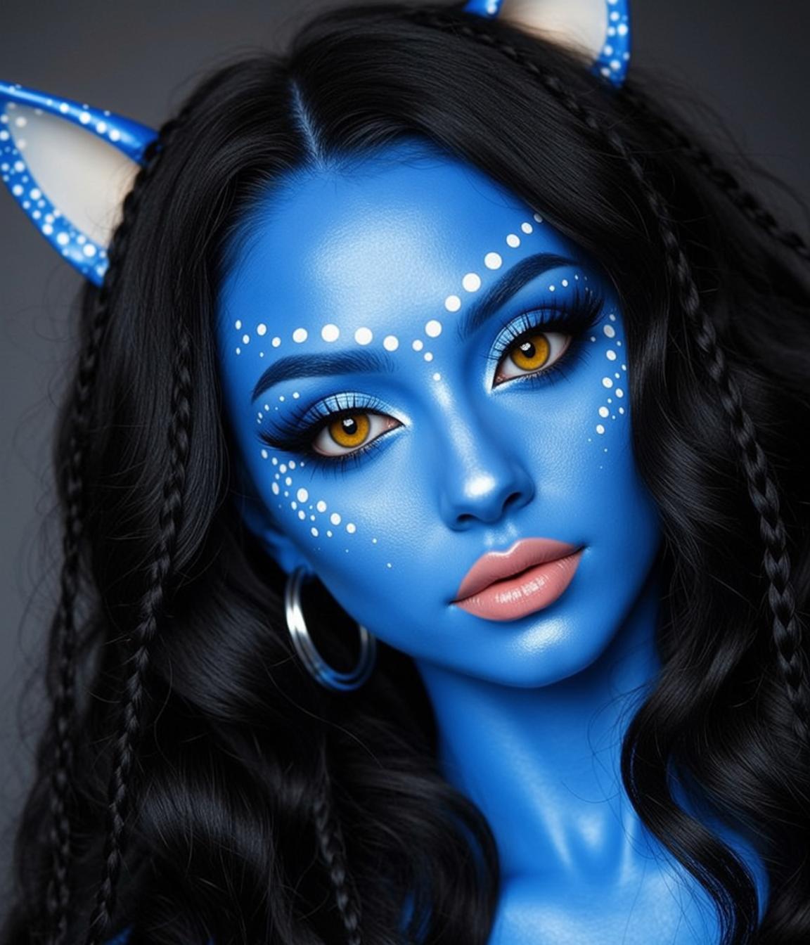 Blue Skinned Studio Portrait