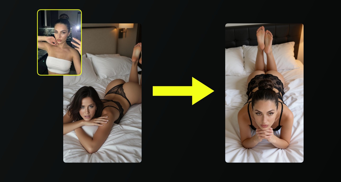 Lily remix walkthrough for Black Lace Lingerie On White Bed High Angle
