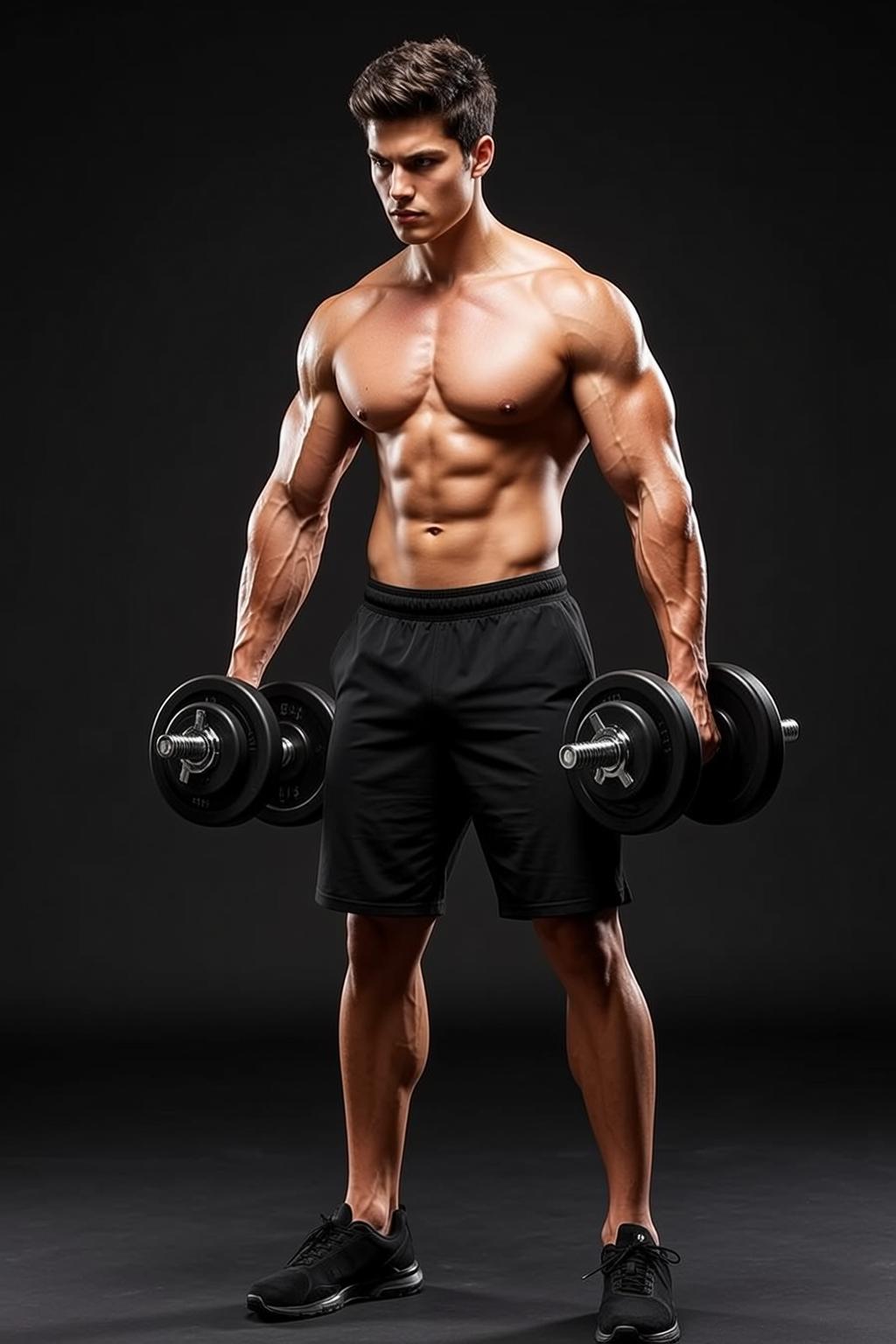 Dumbbells Studio Fitness Pose