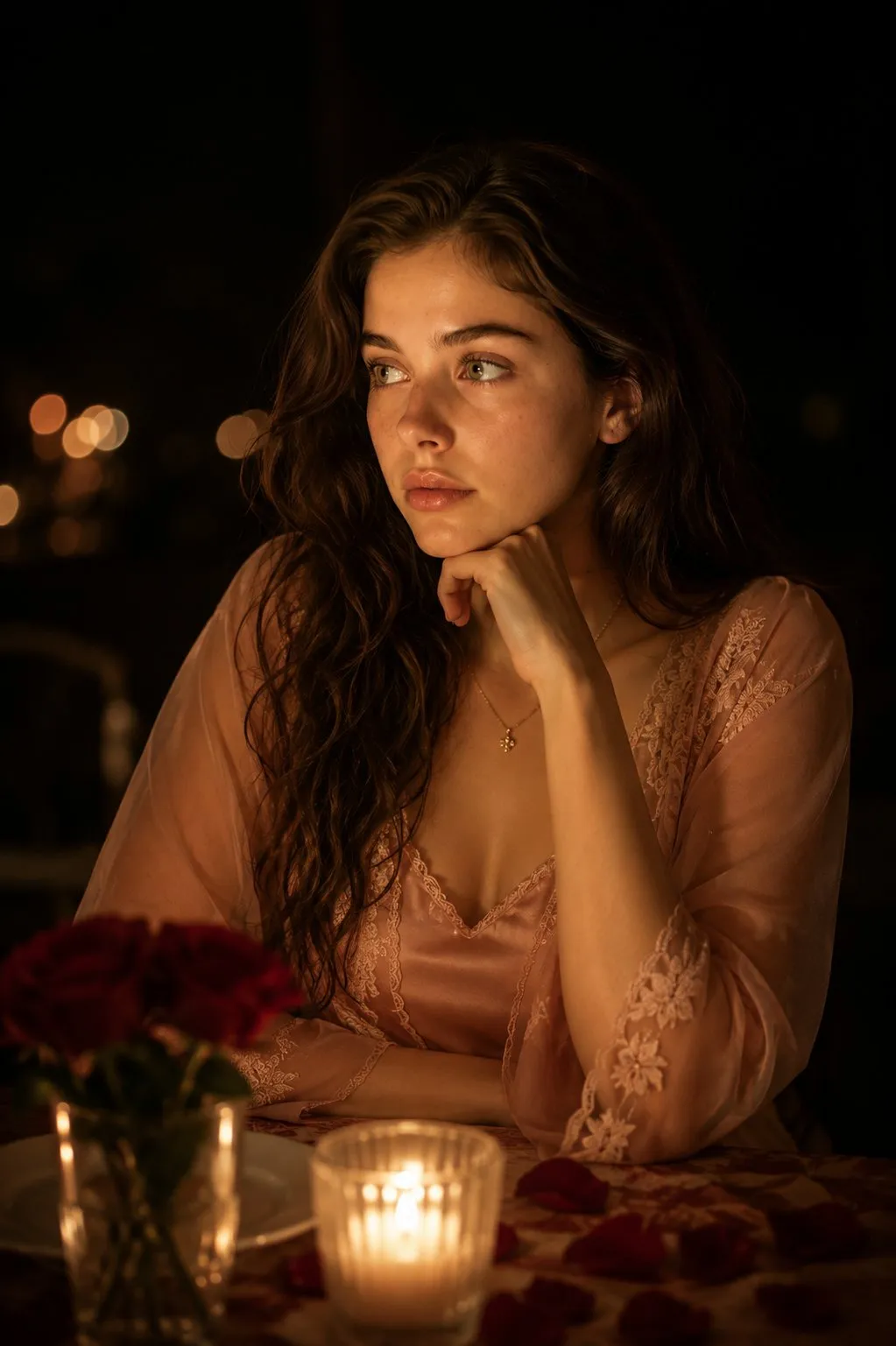 Necklace In Styled Portrait