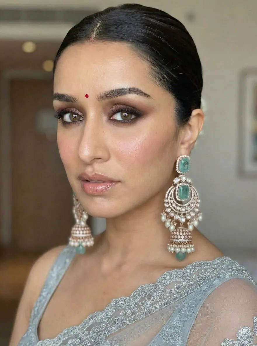 Bridal Portrait Fair Skin Makeup Jewelry