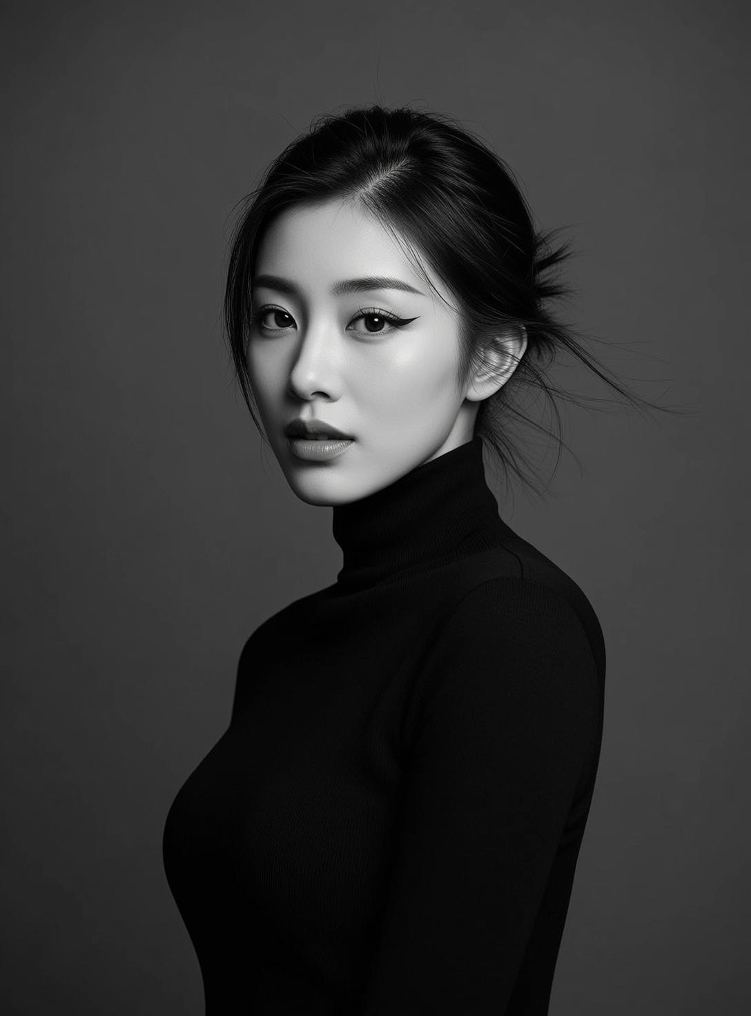 Black Turtleneck Studio Portrait