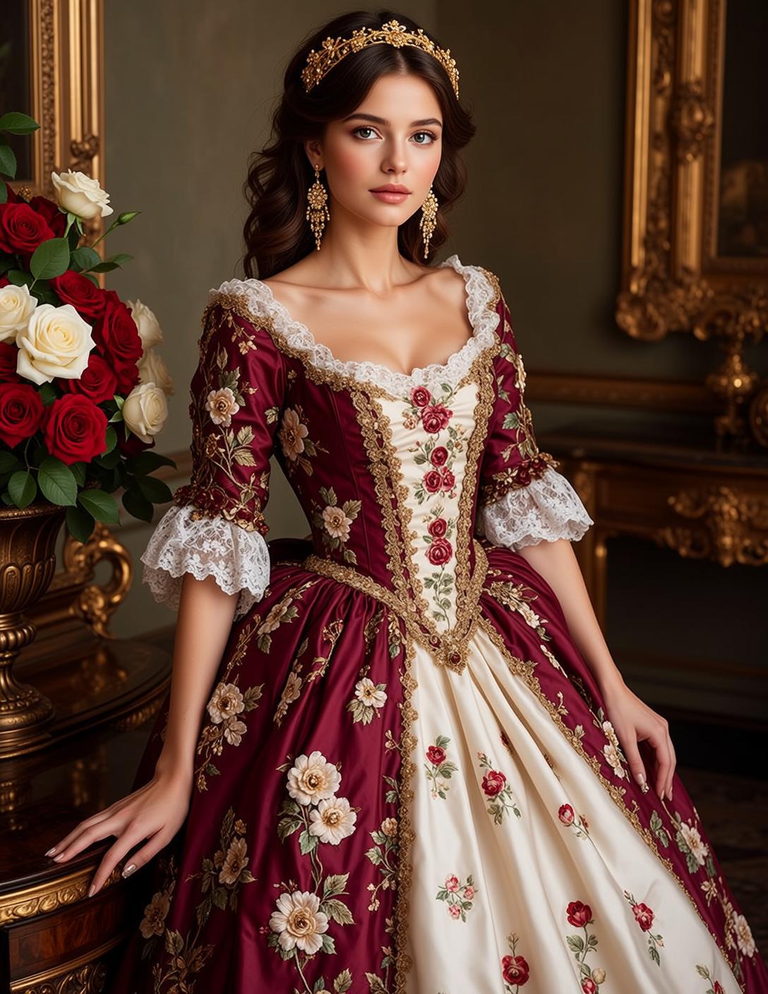 Rococo Gown Rose Table