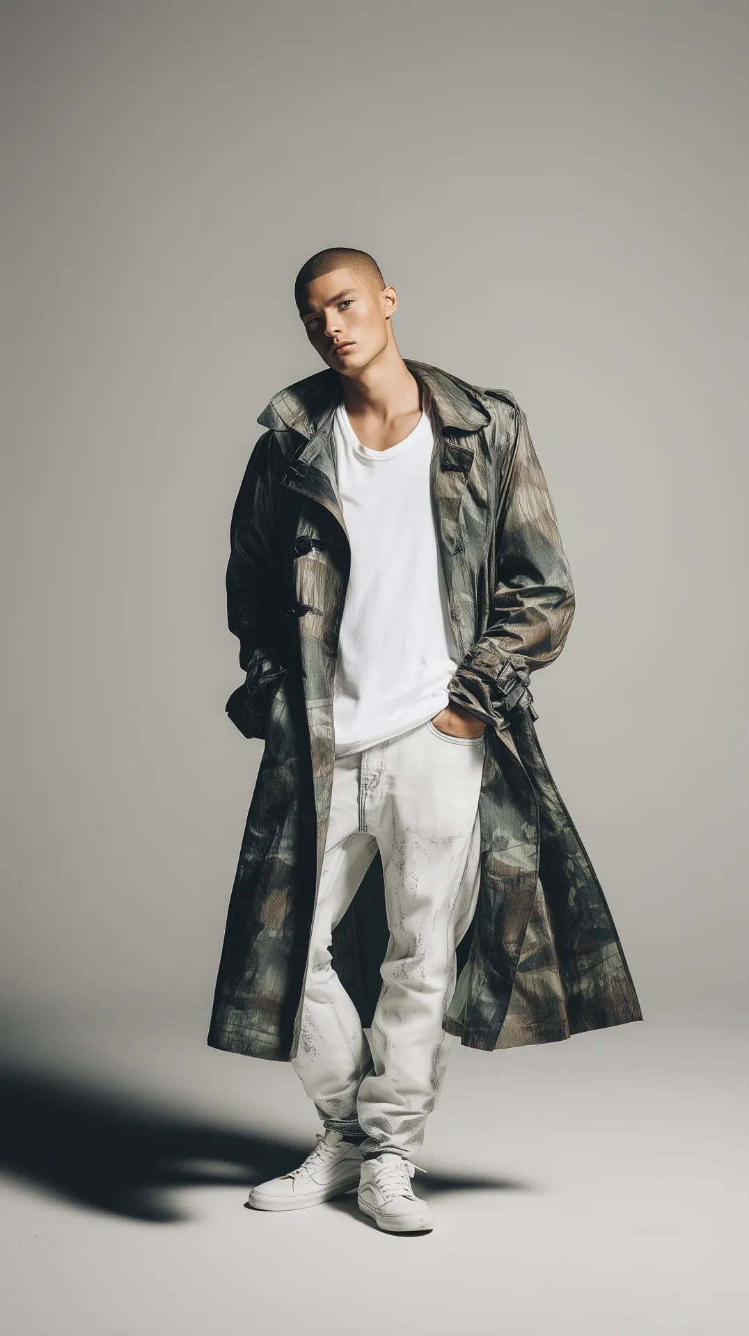 Camouflage Trench Coat