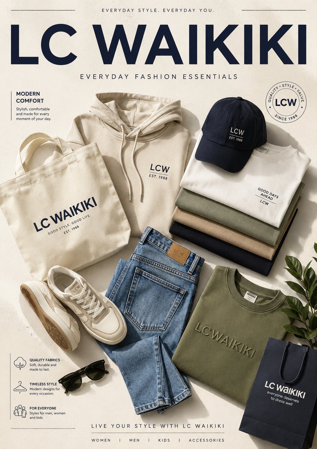Polished Fashion Campaign Soft Natural Fabric