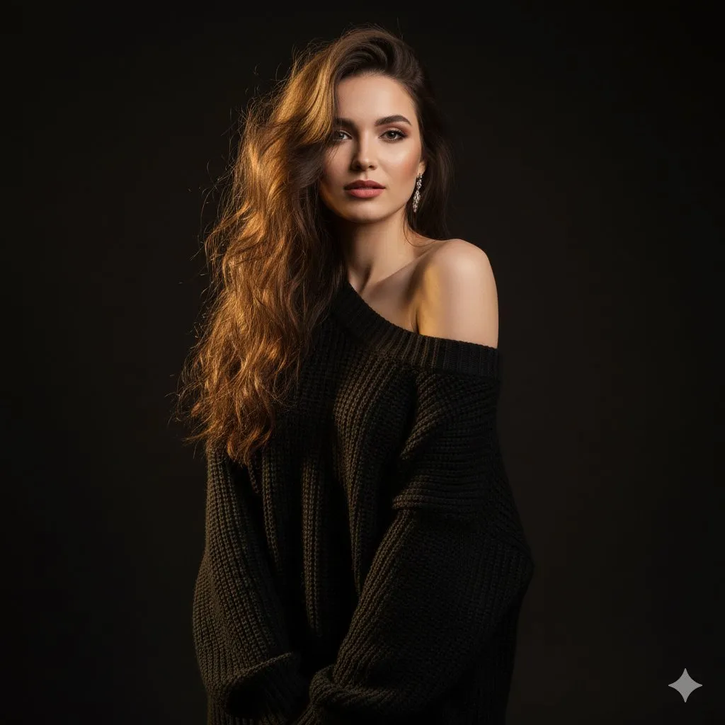 Chiaroscuro Chic: A Moment of Bold Elegance