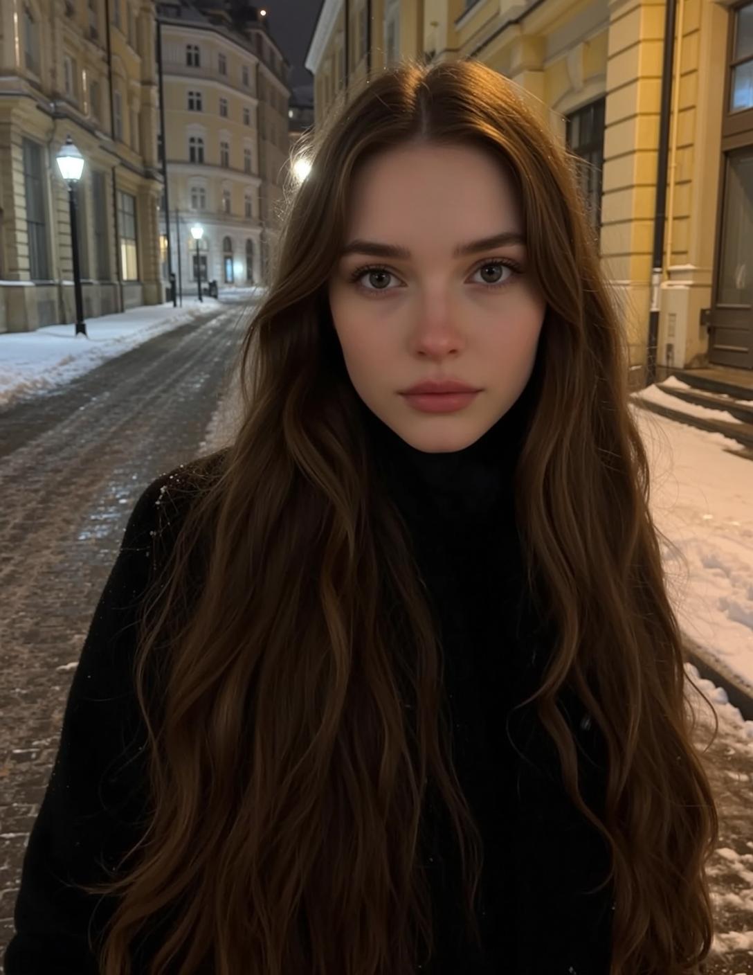 Black Turtleneck Night Portrait